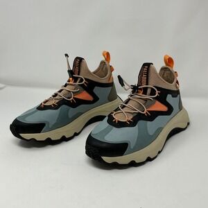 Palladium Troop Runner Dusty Blue Orange Mens 8 Womens 9.5 Sneaker EUC